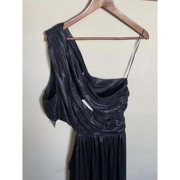retrofete dress Womens Black Long one shoulder gown size XL $575 - Picture 2 of 9